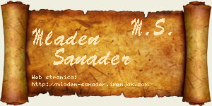 Mladen Sanader vizit kartica